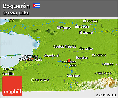 Physical Panoramic Map of Boquerón