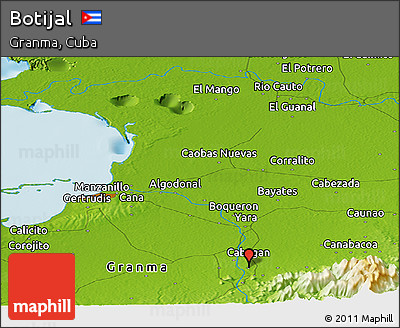 Physical Panoramic Map of Botijal