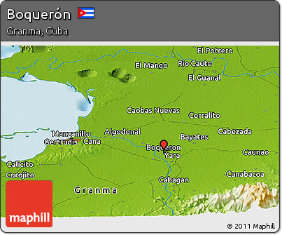 Physical Panoramic Map of Boquerón