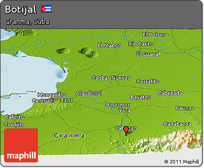 Physical Panoramic Map of Botijal