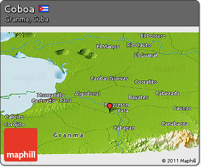 Physical Panoramic Map of Coboa