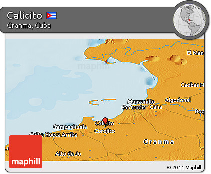 Political Panoramic Map of Calicito