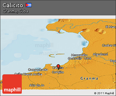 Political Panoramic Map of Calicito