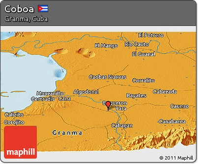 Political Panoramic Map of Coboa