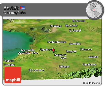 Satellite Panoramic Map of Bertot