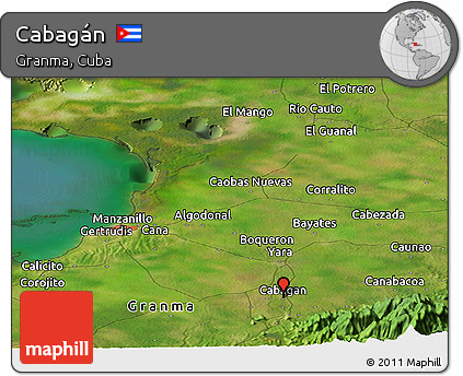 Satellite Panoramic Map of Cabagán