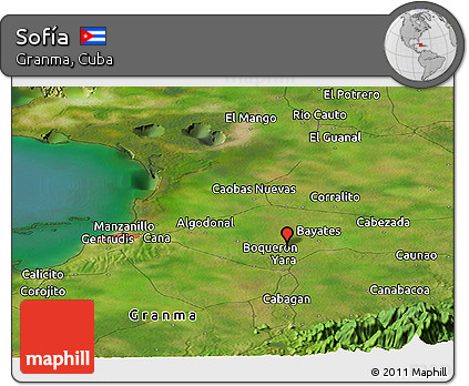 Satellite Panoramic Map of Sofía