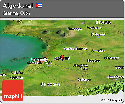 Satellite Panoramic Map of Algodonal