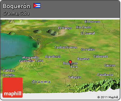 Satellite Panoramic Map of Boquerón