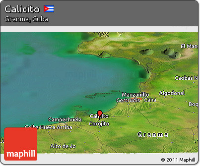 Satellite Panoramic Map of Calicito