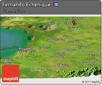 Satellite Panoramic Map of Fernando Echenique