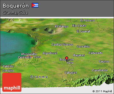 Satellite Panoramic Map of Boquerón
