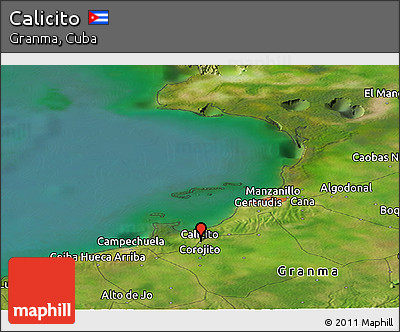 Satellite Panoramic Map of Calicito