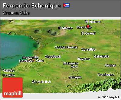 Satellite Panoramic Map of Fernando Echenique