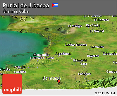 Satellite Panoramic Map of Purial De Jibacoa