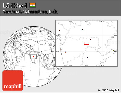 Blank Location Map of Lādkhed