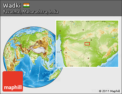 Physical Location Map of Wadki