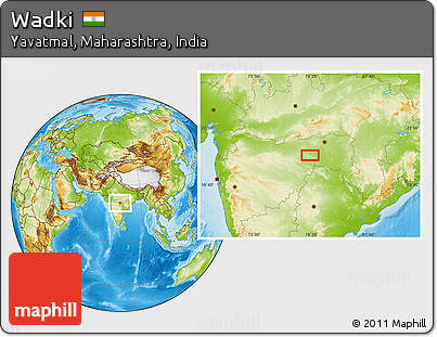 Physical Location Map of Wadki
