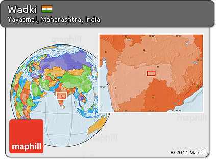 Political Location Map of Wadki
