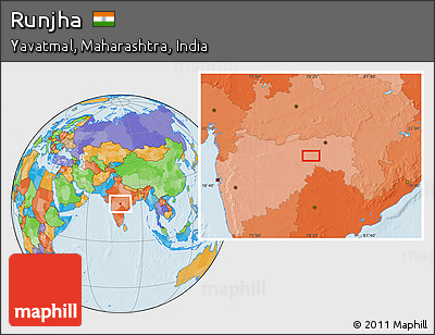 Political Location Map of Runjha