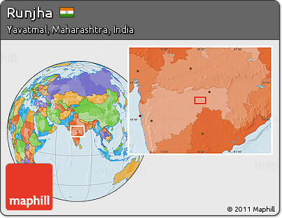 Political Location Map of Runjha