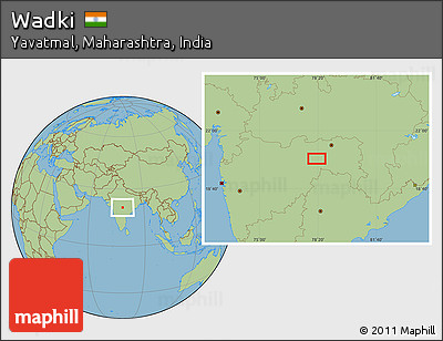 Savanna Style Location Map of Wadki