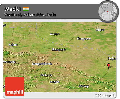 Satellite Panoramic Map of Wadki