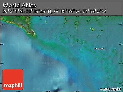 Satellite Map of the Area around 20° 22' 55" N, 78° 7' 30" W