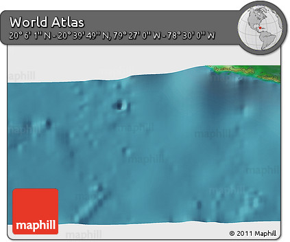 Satellite 3D Map of the Area around 20° 22' 55" N, 78° 58' 29" W
