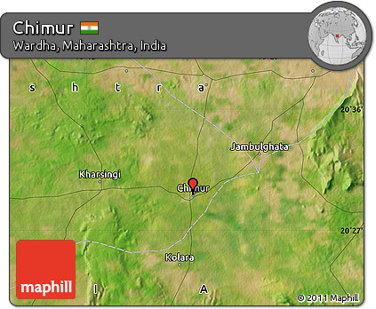 Satellite Map of Chimur
