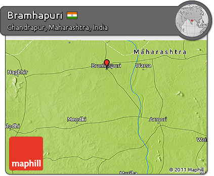 Physical 3D Map of Bramhapuri