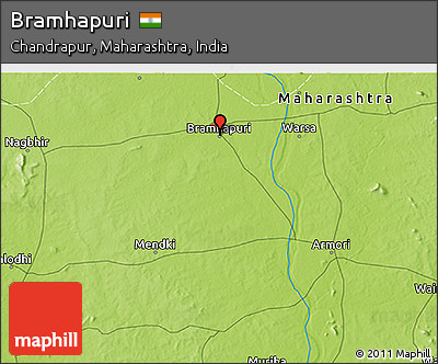 Physical 3D Map of Bramhapuri