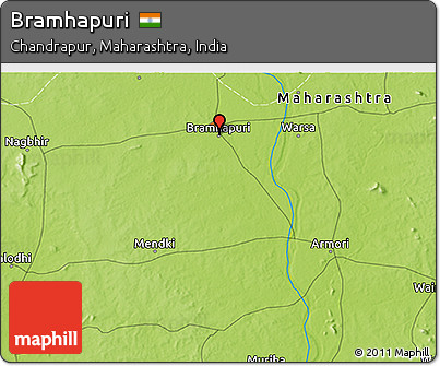 Physical 3D Map of Bramhapuri