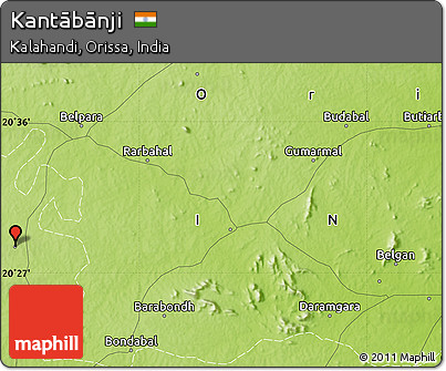 Physical Map of Kantābānji