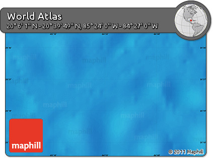 Physical Map of the Area around 20° 22' 55" N, 84° 55' 30" W