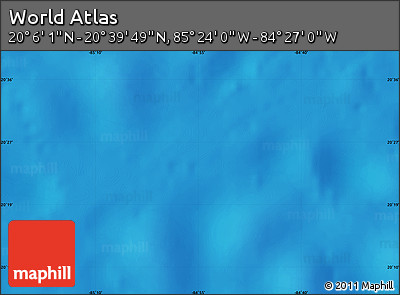 Physical Map of the Area around 20° 22' 55" N, 84° 55' 30" W