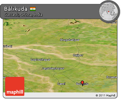 Satellite Panoramic Map of Bālikuda