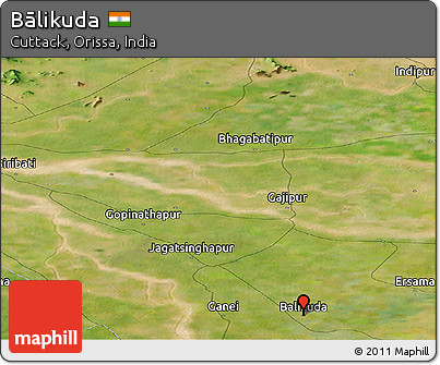 Satellite Panoramic Map of Bālikuda