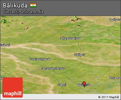 Satellite Panoramic Map of Bālikuda