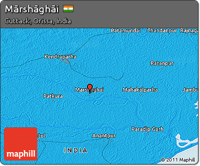 Political 3D Map of Mārshāghāi