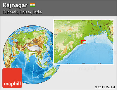 Physical Location Map of Rājnagar