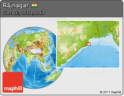 Physical Location Map of Rājnagar