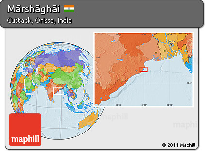 Political Location Map of Mārshāghāi