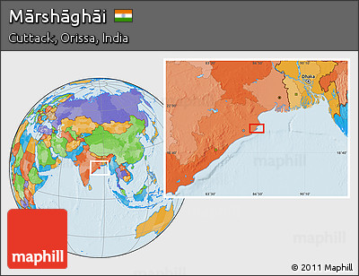 Political Location Map of Mārshāghāi