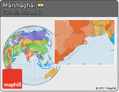 Political Location Map of Mārshāghāi