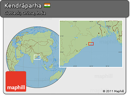 Savanna Style Location Map of Kendrāparha