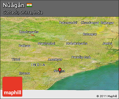 Satellite Panoramic Map of Nūāgān