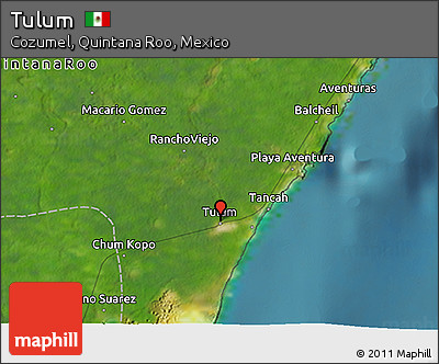 Satellite 3D Map of Tulum