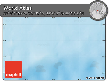 Physical Map of the Area around 20° 22' 55" N, 88° 28' 29" E
