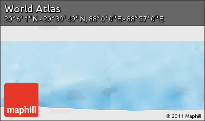 Physical Panoramic Map of the Area around 20° 22' 55" N, 88° 28' 29" E